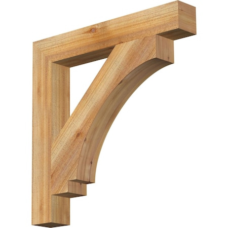 Ekena Millwork Imperial Block Rough Sawn Bracket, Western Red Cedar, 4"W x 28"D x 28"H BKT04X28X28IMP05RWR